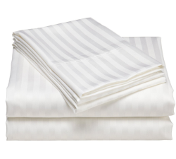 Sábanas Percal 250 Hilos Satin Strype Blanca